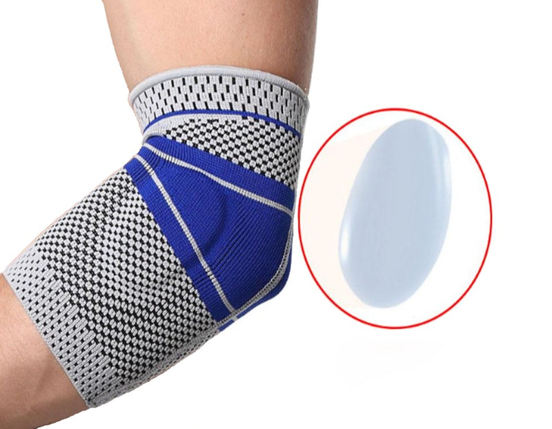 Elbow support with silicone pads