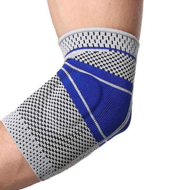 Elbow support with silicone pads